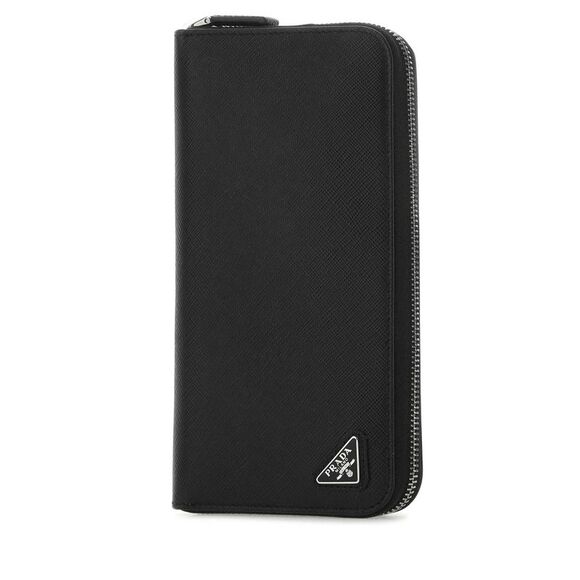 Prada Men Black Leather Wallet